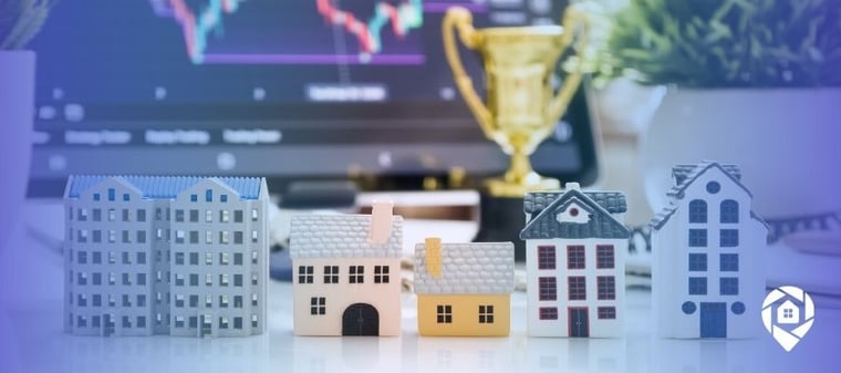 Miniature houses representing off-market real estate and creative financing strategy. 