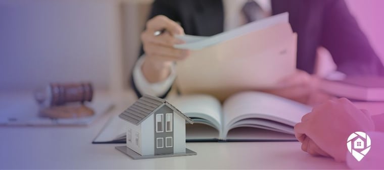 Investor looking at the papers to rezone a property.