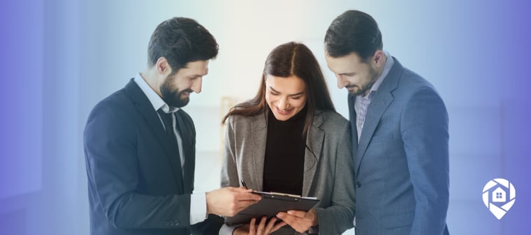 Real estate agents discussing value-first lead generation strategy in 2026.