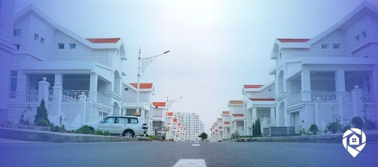 Modern residential neighborhood showcasing real estate development—ideal for land flipping and investment growth.