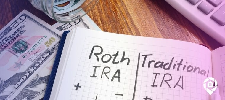 A notebook with Roth IRA and Traditional IRA written down trying to explain the pitfalls of owning a real estate in an IRA.