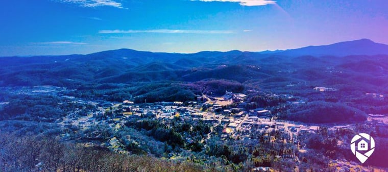 A wide view of property in Boone, NC.