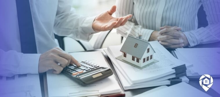 Real estate investor calculating profits using a real estate profit system.