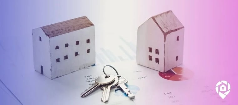 House models and keys symbolizing profitable real estate wholesaling strategies using on-market MLS properties.